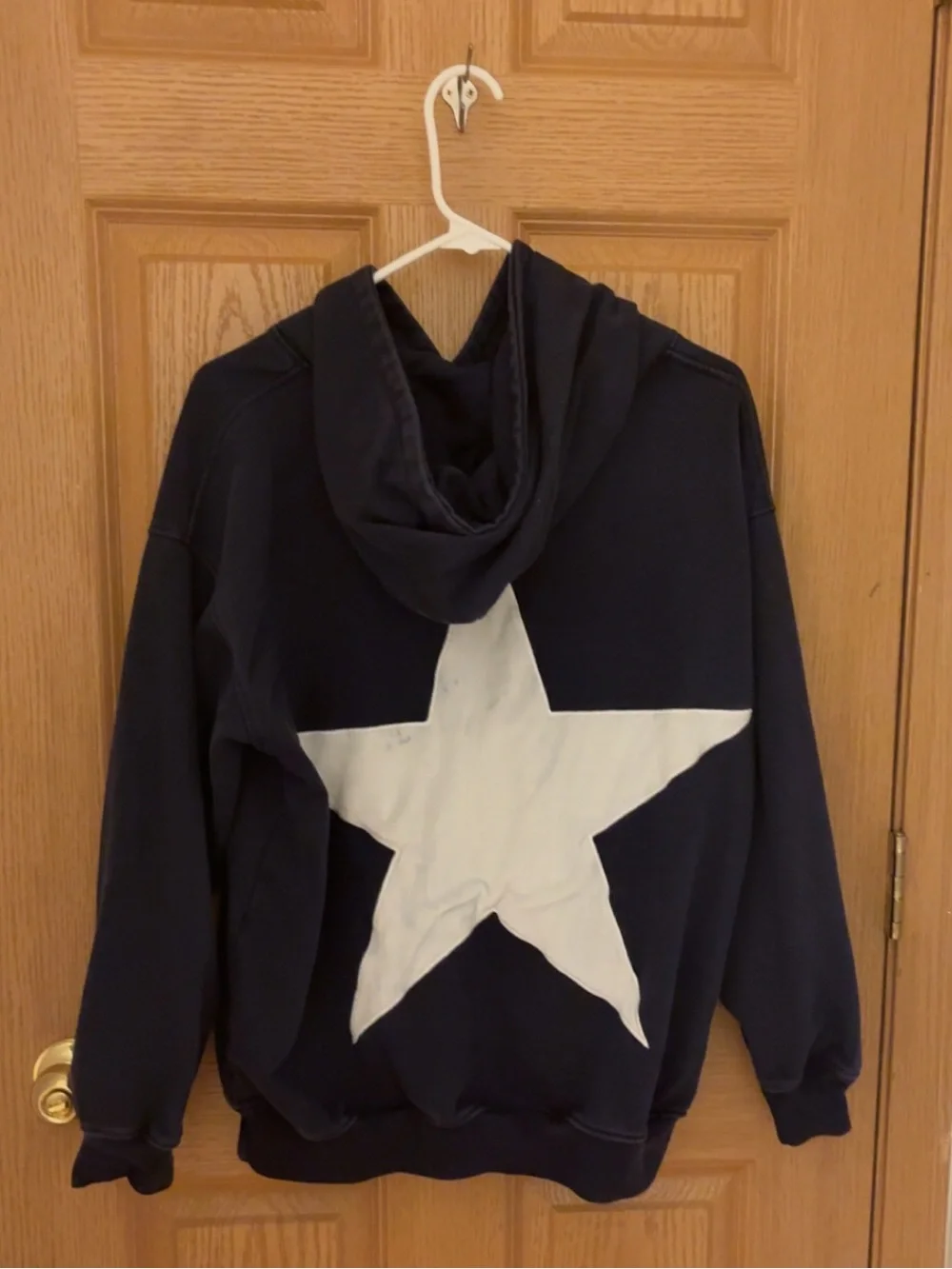 Aelfric Eden Navy Hoodie with White Star Graphic